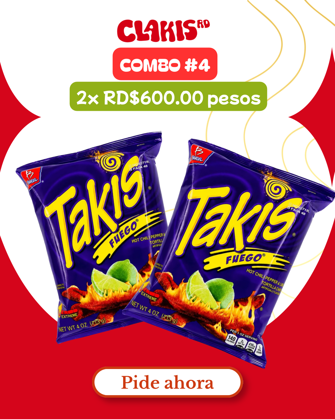 Takis fuego combo